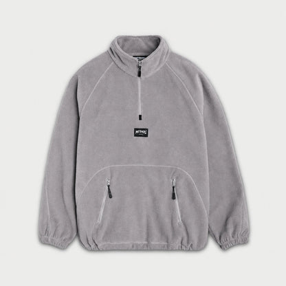Method - Label 1/4 Zip Fleece — Grey