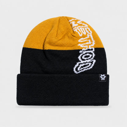 Method - Dipped Beanie — Black/Mustard