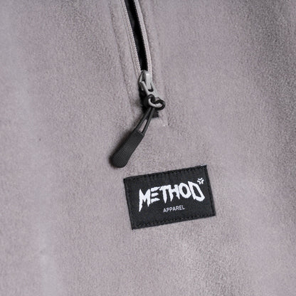 Method - Label 1/4 Zip Fleece — Grey