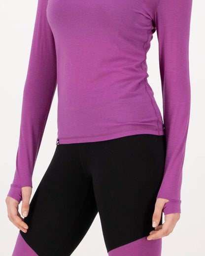 Mons Royale - Women's Cascade Merino Base Layer Long Sleeve Purple