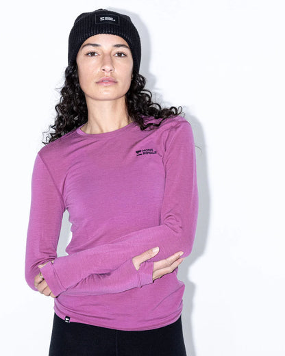 Mons Royale - Women's Cascade Merino Base Layer Long Sleeve Purple