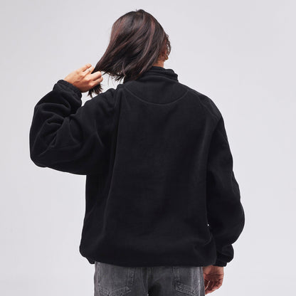 Method - Label 1/4 Zip Fleece — Black