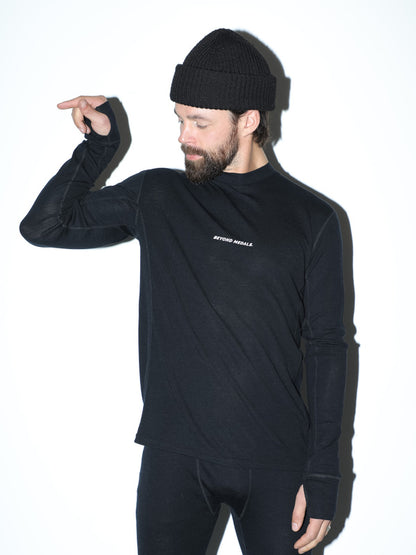 Beyond Medals - Merino Kerrasto YLÄOSA Musta