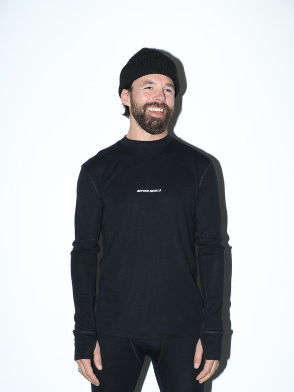 Beyond Medals - Merino Kerrasto YLÄOSA Musta