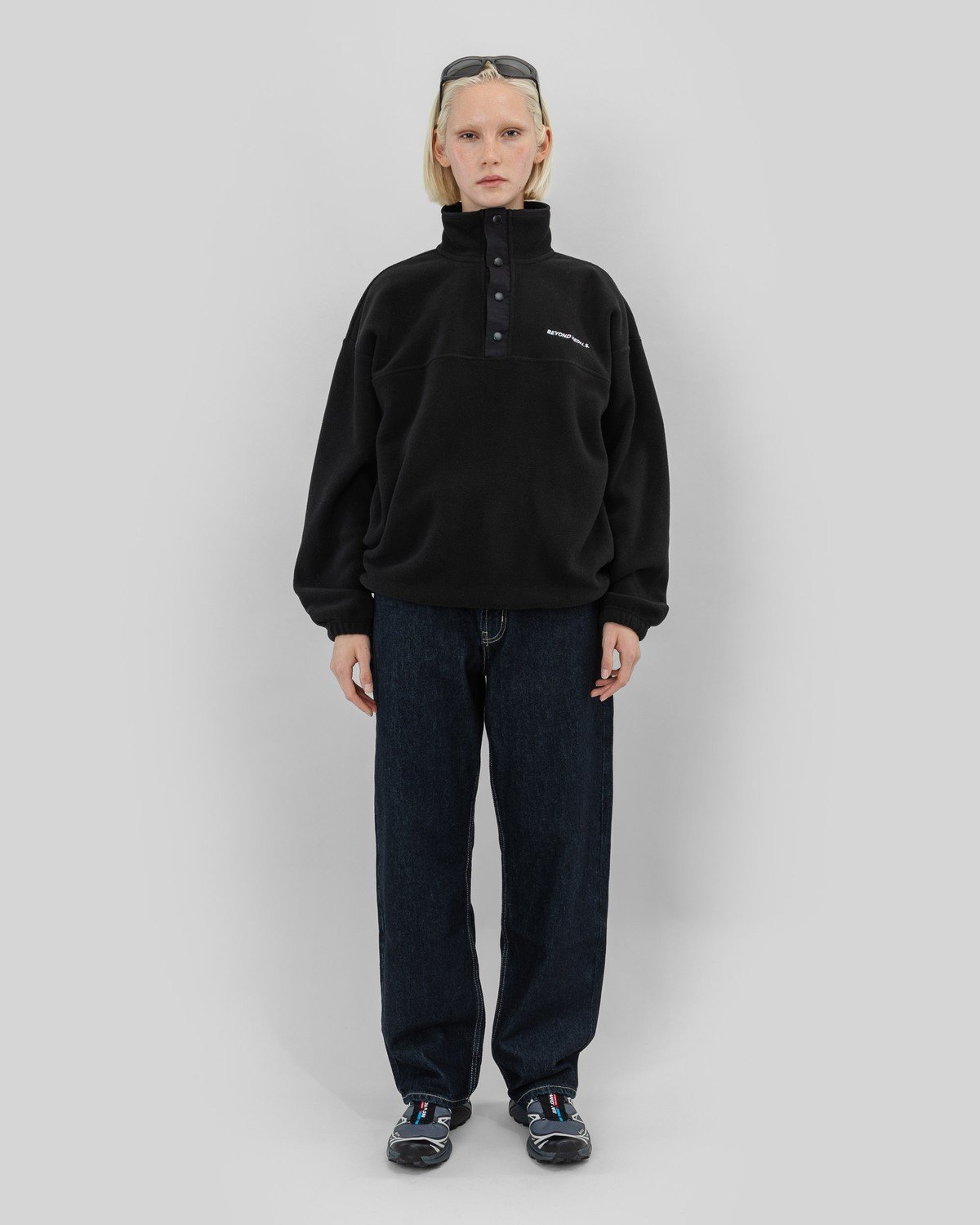 Beyond Medals - Half Snap Fleece -paita, musta