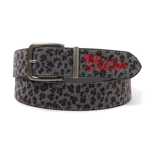 Butter Goods - Animal Hide Belt, Grey Leopard