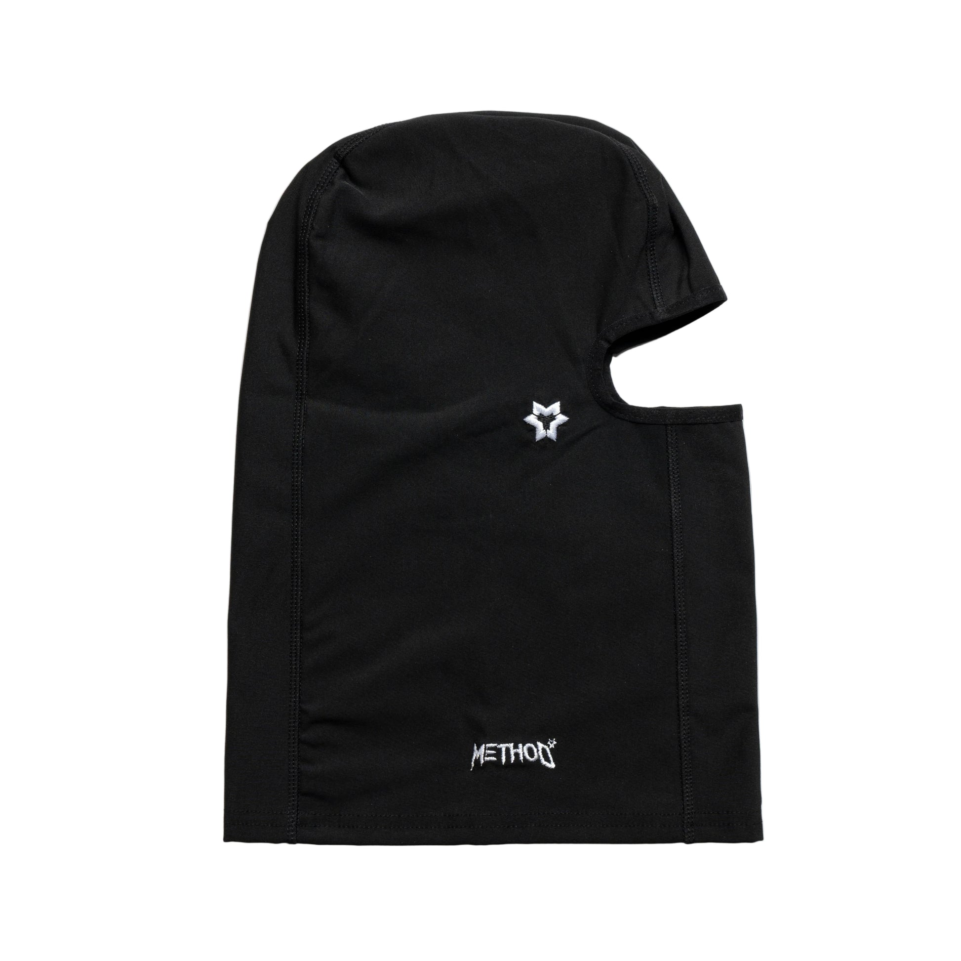 Black t-shirt with a star logo on a white background