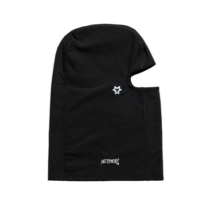 Black t-shirt with a star logo on a white background