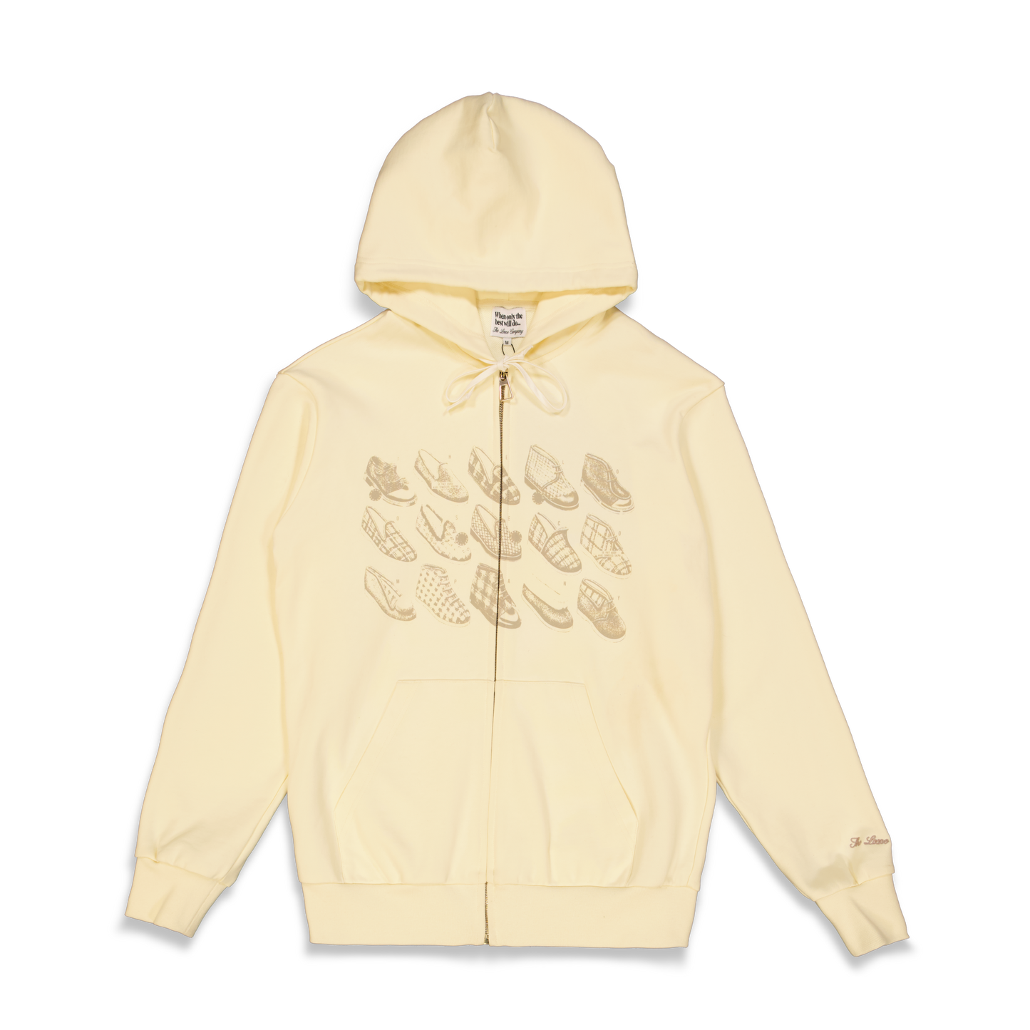 The Loose Company - Vetoketjullinen tohvelihuppari, kermanvärinen